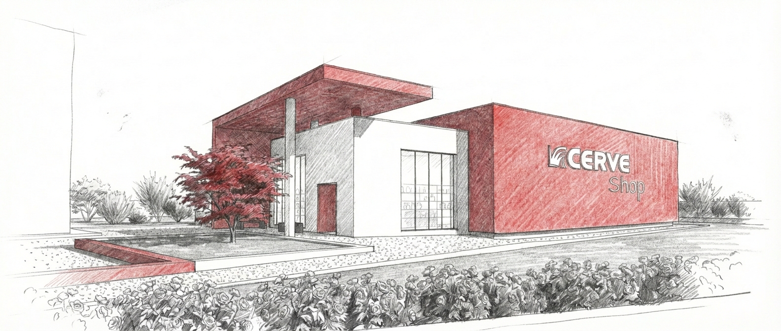 Schizzo di progetto del Padiglione C