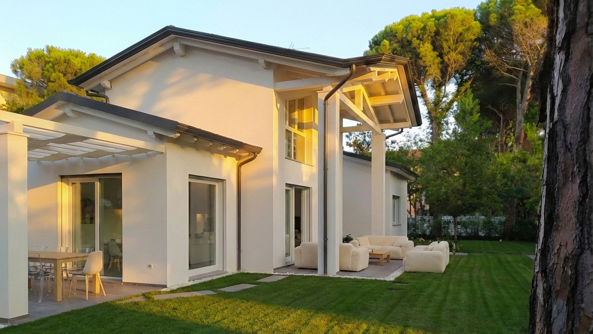 Portico a doppia altezza di Villa S